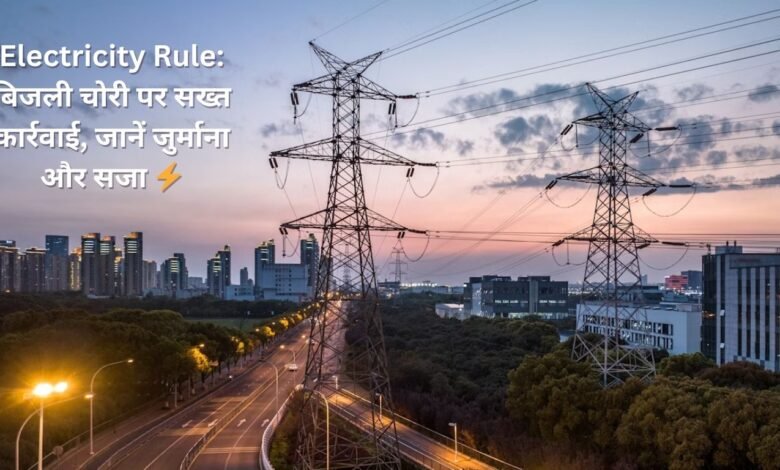 Electricity Rule: बिजली चोरी पर सख्त कार्रवाई, जानें जुर्माना और सजा ⚡