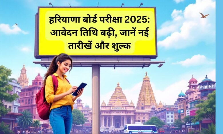 हरियाणा बोर्ड परीक्षा 2025: आवेदन तिथि बढ़ी, जानें नई तारीखें और शुल्क